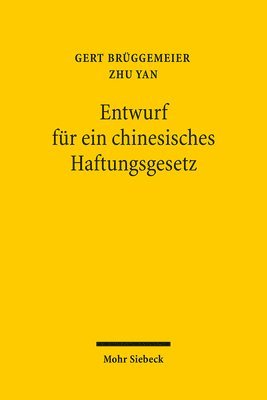 bokomslag Entwurf fr ein chinesisches Haftungsgesetz