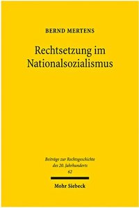 bokomslag Rechtsetzung im Nationalsozialismus