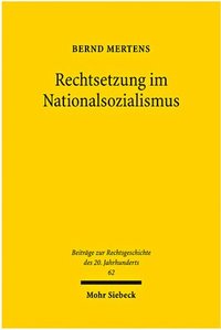 bokomslag Rechtsetzung im Nationalsozialismus