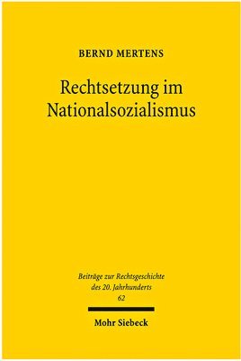 bokomslag Rechtsetzung im Nationalsozialismus