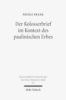 bokomslag Der Kolosserbrief im Kontext des paulinischen Erbes