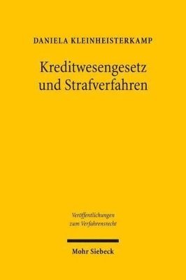 bokomslag Kreditwesengesetz und Strafverfahren