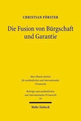 bokomslag Die Fusion von Brgschaft und Garantie