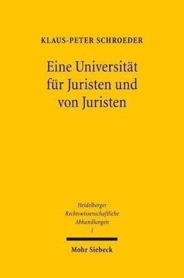 bokomslag &quot;Eine Universitt fr Juristen und von Juristen&quot;