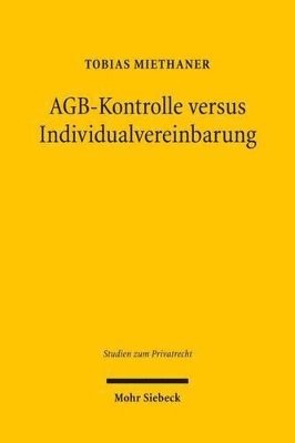 bokomslag AGB-Kontrolle versus Individualvereinbarung