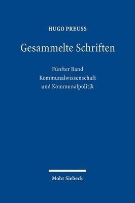 Hugo Preuß, Christoph Müller - Gesammelte Schriften, Inbunden