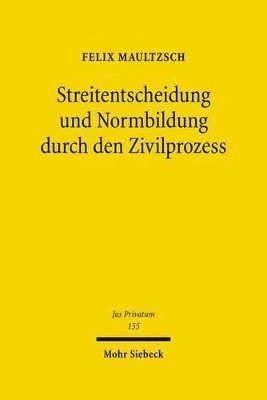 Felix Maultzsch - Streitentscheidung und Normbildung durch den Zivilprozess, Inbunden