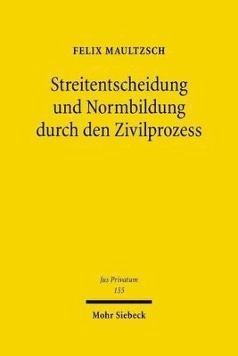 bokomslag Streitentscheidung und Normbildung durch den Zivilprozess