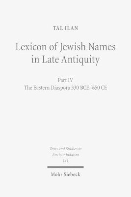 Lexicon of Jewish Names in Late Antiquity 1