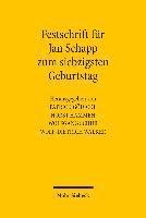 bokomslag Festschrift fr Jan Schapp zum siebzigsten Geburtstag