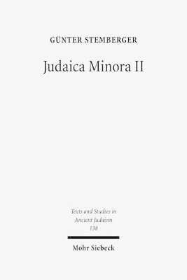 Günter Stemberger - Judaica Minora, Inbunden