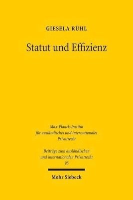 bokomslag Statut und Effizienz