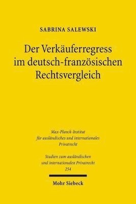 bokomslag Der Verkuferregress im deutsch-franzsischen Rechtsvergleich