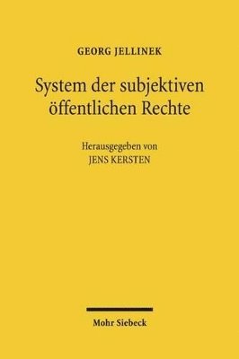 bokomslag System der subjektiven ffentlichen Rechte