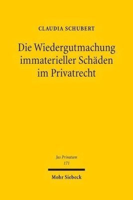 bokomslag Die Wiedergutmachung immaterieller Schden im Privatrecht