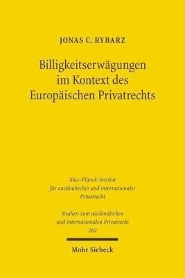 bokomslag Billigkeitserwgungen im Kontext des Europischen Privatrechts