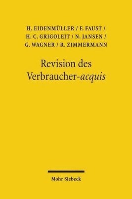 bokomslag Revision des Verbraucher-acquis