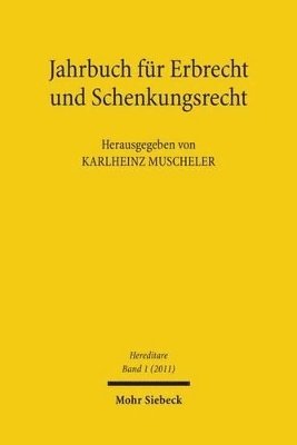 bokomslag Jahrbuch fr Erbrecht und Schenkungsrecht