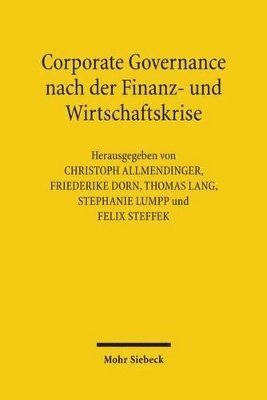 Corporate Governance nach der Finanz- und Wirtschaftskrise 1