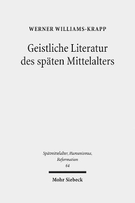 bokomslag Geistliche Literatur des spten Mittelalters