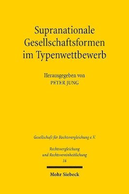 bokomslag Supranationale Gesellschaftsformen im Typenwettbewerb