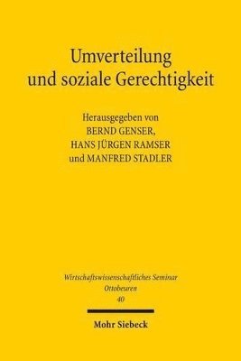 Bernd Genser, Hans Jürgen Ramser, Manfred Stadler - Umverteilung und soziale Gerechtigkeit, Häftad