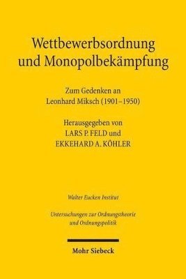 bokomslag Wettbewerbsordnung und Monopolbekmpfung