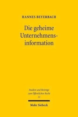 bokomslag Die geheime Unternehmensinformation