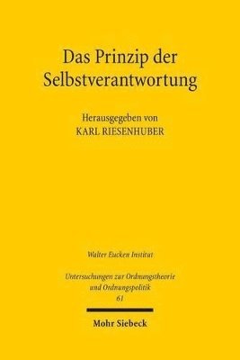 Karl Riesenhuber - Das Prinzip der Selbstverantwortung, Häftad