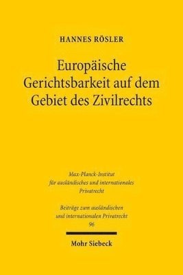 bokomslag Europische Gerichtsbarkeit auf dem Gebiet des Zivilrechts
