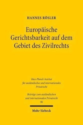 bokomslag Europische Gerichtsbarkeit auf dem Gebiet des Zivilrechts