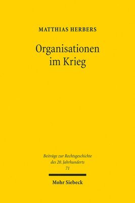Matthias Herbers - Organisationen im Krieg, Häftad
