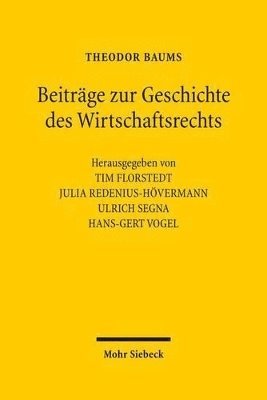 bokomslag Beitrge zur Geschichte des Wirtschaftsrechts