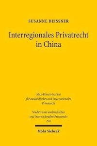 bokomslag Interregionales Privatrecht in China