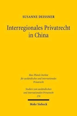 bokomslag Interregionales Privatrecht in China