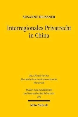 bokomslag Interregionales Privatrecht in China