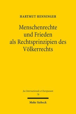 bokomslag Menschenrechte und Frieden als Rechtsprinzipien des Vlkerrechts