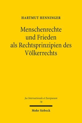 bokomslag Menschenrechte und Frieden als Rechtsprinzipien des Vlkerrechts