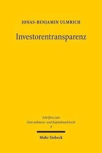 bokomslag Investorentransparenz