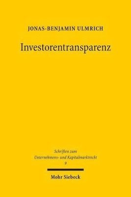 bokomslag Investorentransparenz
