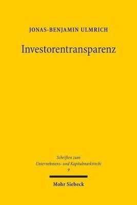 bokomslag Investorentransparenz