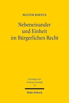 bokomslag Nebeneinander und Einheit im Brgerlichen Recht