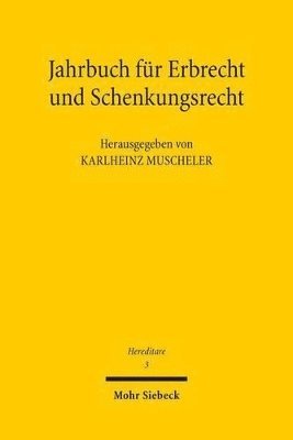 bokomslag Jahrbuch fr Erbrecht und Schenkungsrecht
