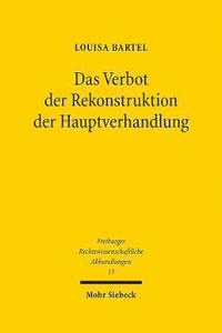 bokomslag Das Verbot der Rekonstruktion der Hauptverhandlung