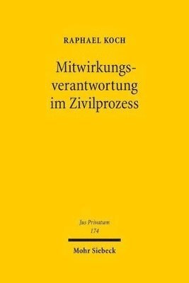 bokomslag Mitwirkungsverantwortung im Zivilprozess