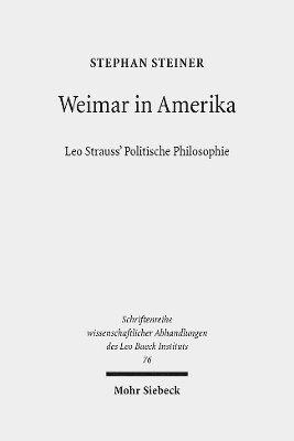 bokomslag Weimar in Amerika