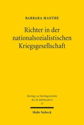 bokomslag Richter in der nationalsozialistischen Kriegsgesellschaft