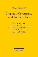bokomslag Corporate Governance und Anlegerschutz