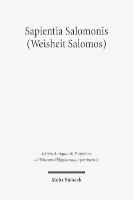 Karl-Wilhelm Niebuhr - Sapientia Salomonis (Weisheit Salomos), Inbunden