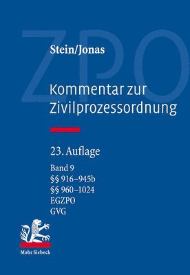 Stein, Jonas - Kommentar zur Zivilprozessordnung, Inbunden
